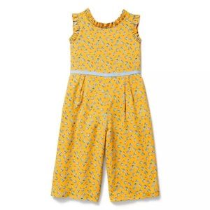 Janie and Jack Yellow & Blue Floral Jumpsuit